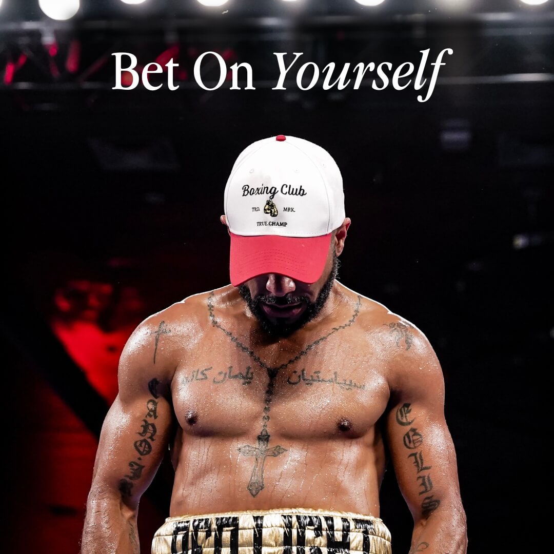 THE BOXING CLUB SNAPBACK // RED & CRÉME